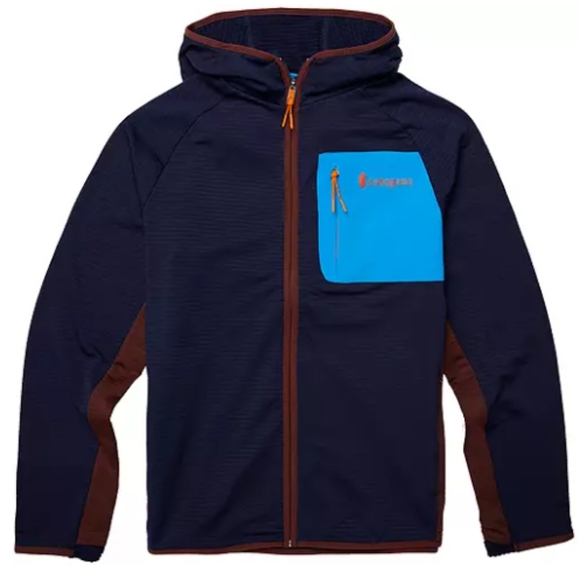 Cotopaxi Men's Otero Fleece Full-Zip HoodedMaritime/Chestnut Jacket